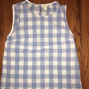 JCrew Gingham Shell Top